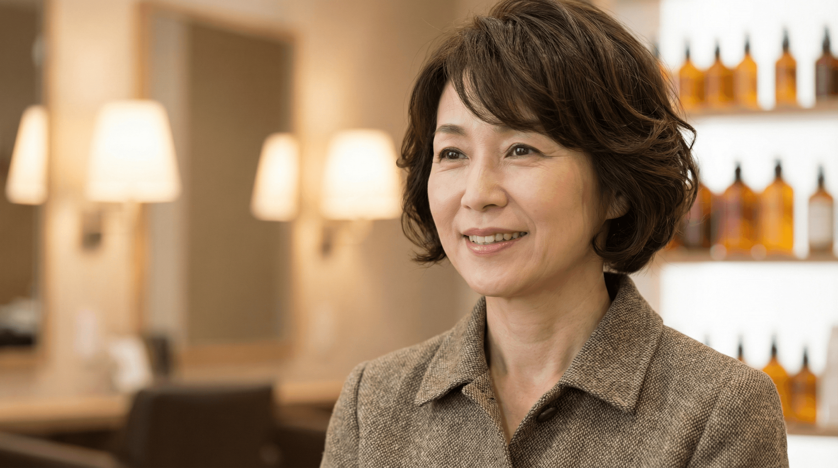 施術後のふんわりショートボブ